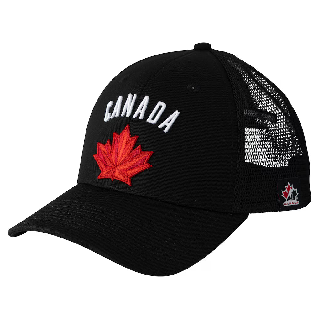 Team Canada Black Mesh Trucker Cap