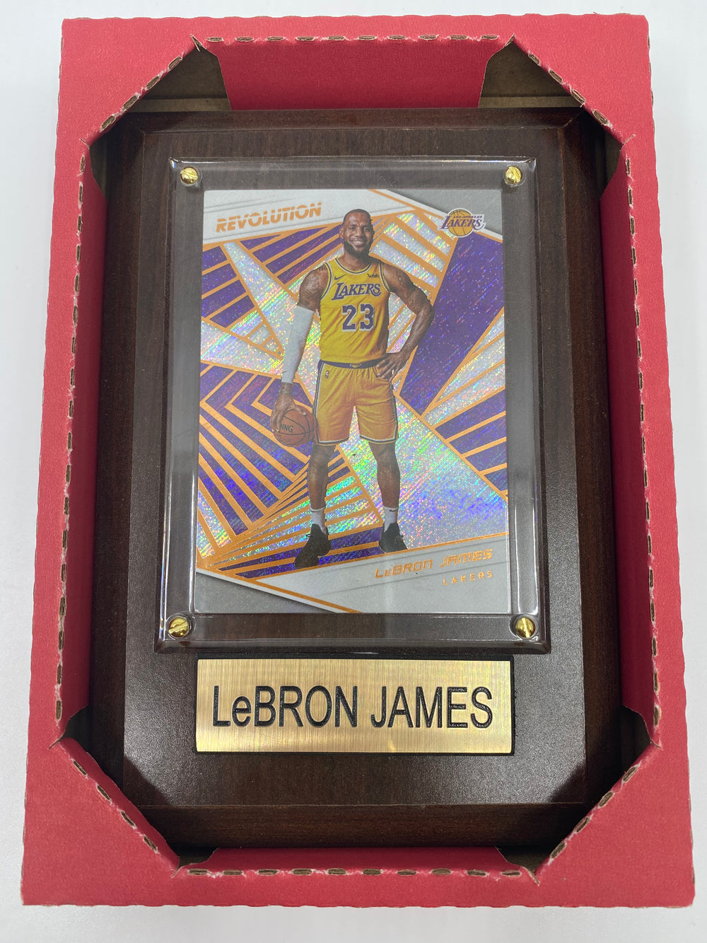 NBA Plaque with card 4x6 Lakers Lebron James