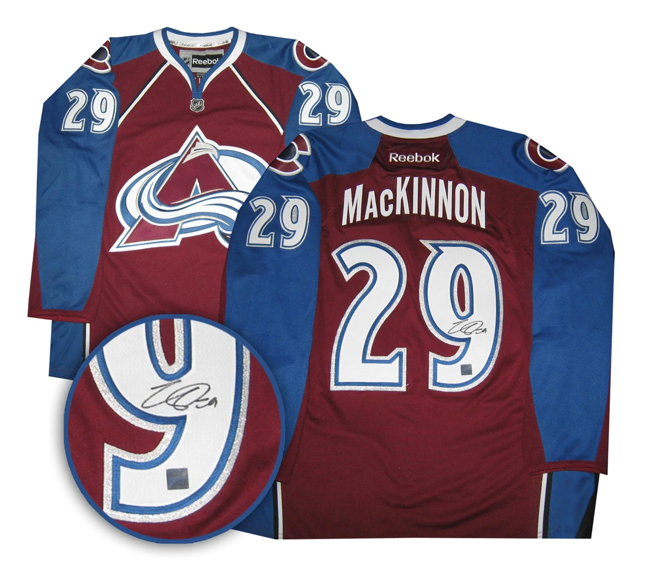 MacKinnon,N Signed Jersey Avalanche Burgundy Replica 2015-2017 Reebok