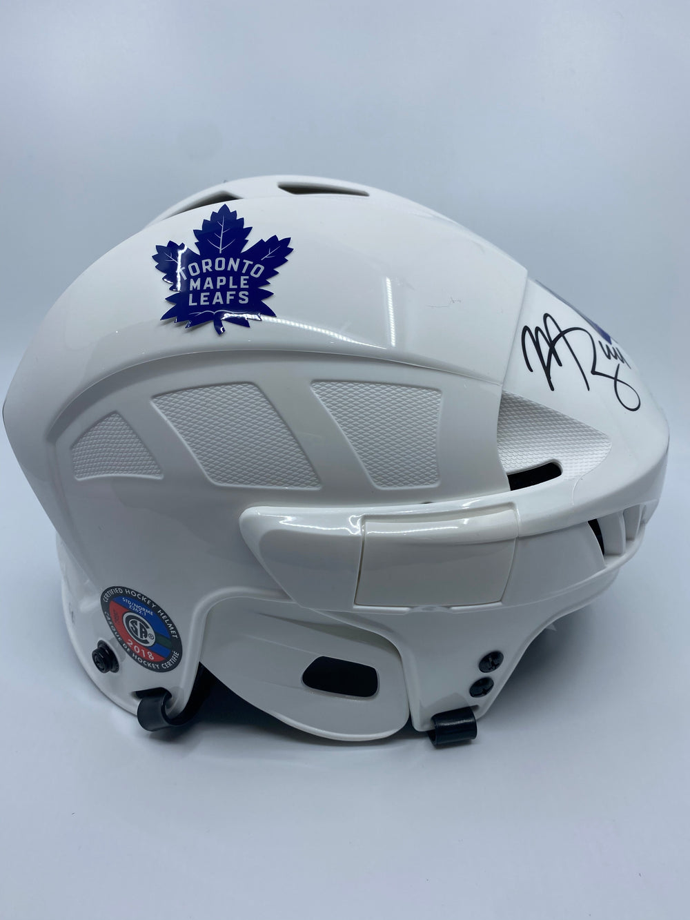 Morgan Rielly White CCM Toronto Maple Leafs Signed Helmet