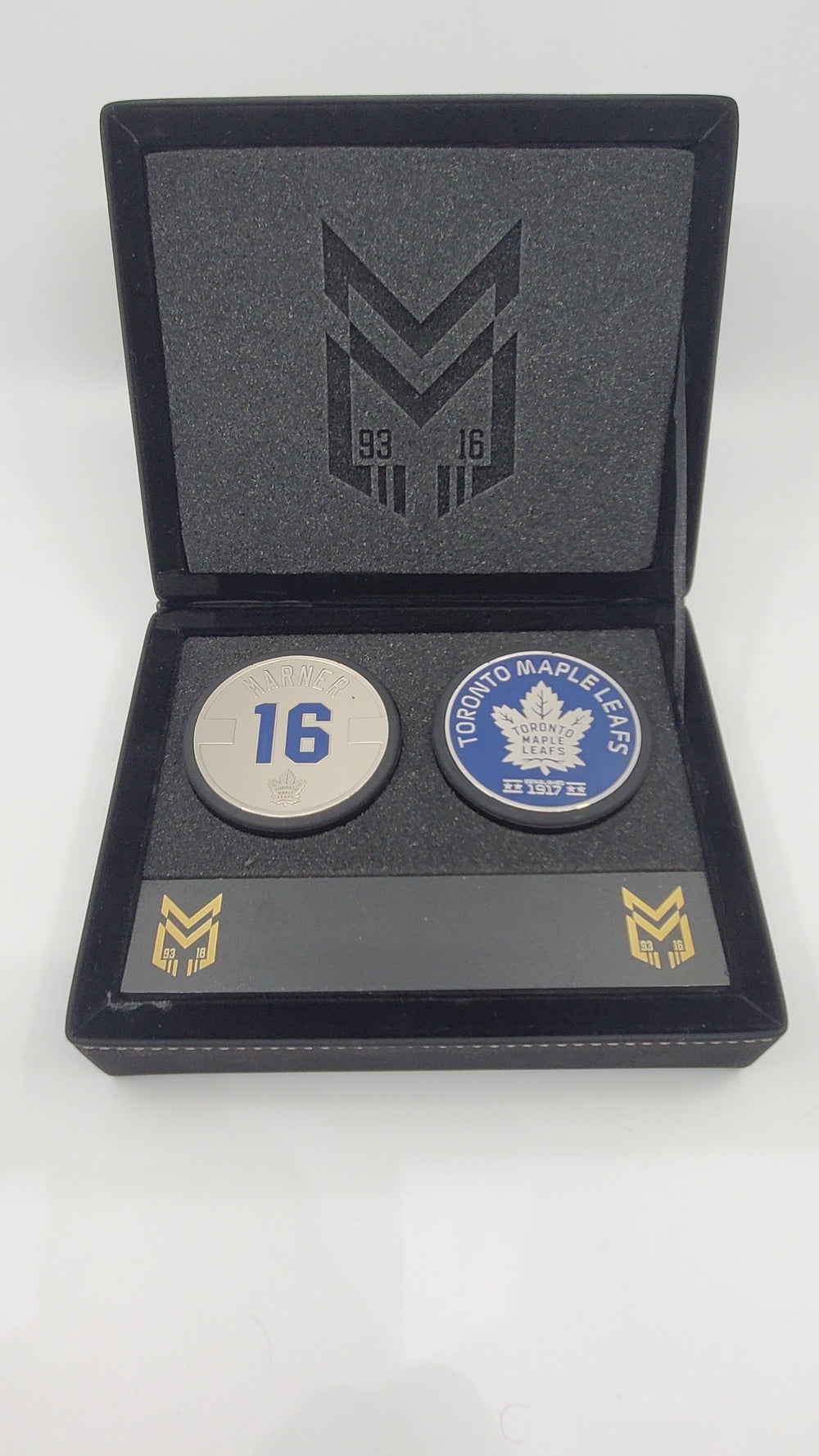 Custom Mitch Marner Logo Gift Box - 2 puck insert