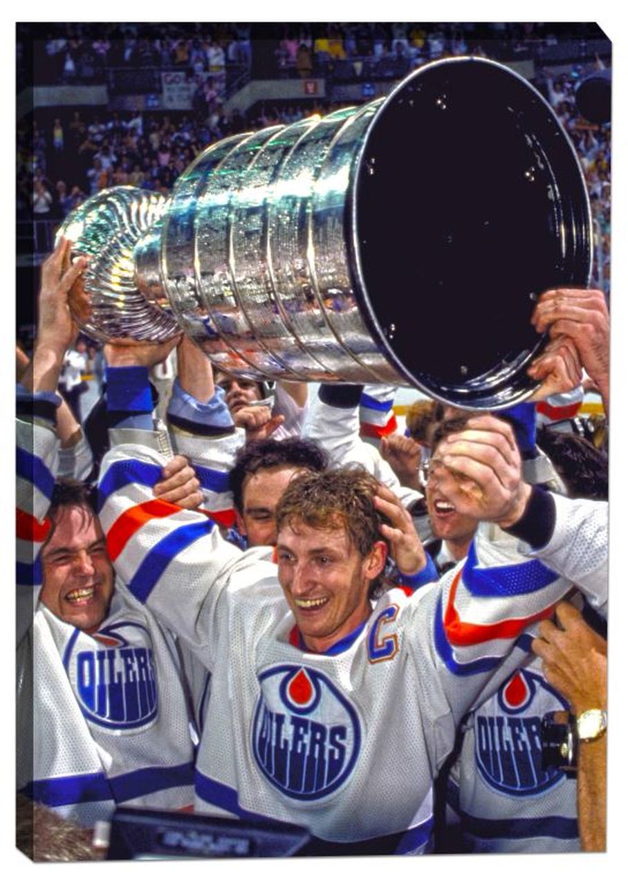 Gretzky,W 20x29 Canvas Oilers Stanley Cup-V