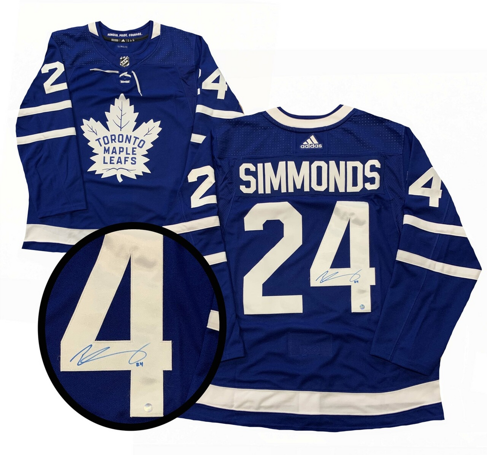 Simmonds,W Signed Jersey Maple Leafs Blue Pro Adidas 2020-2021 insc "2+4=The 6ix"