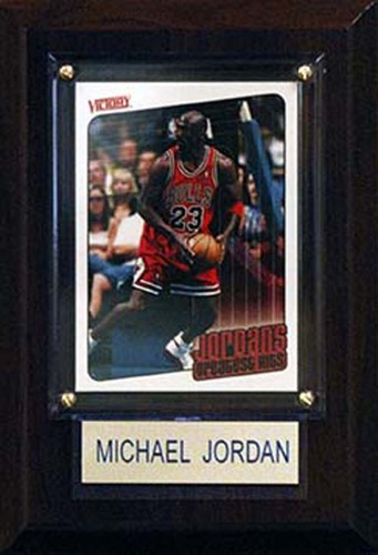 NBA Plaque with card 4x6 Bulls Michael Jordon