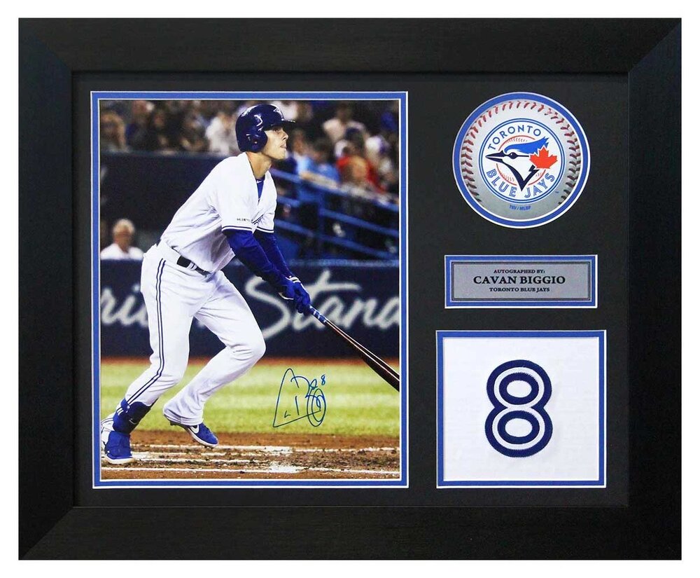 Cavan Biggio Toronto Blue Jays Signed Franchise Jersey Number 20x24 Frame Toronto