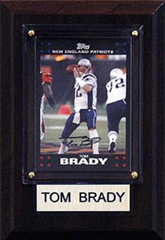 NFL Plaque with card 4x6 Patriots Tom Brady