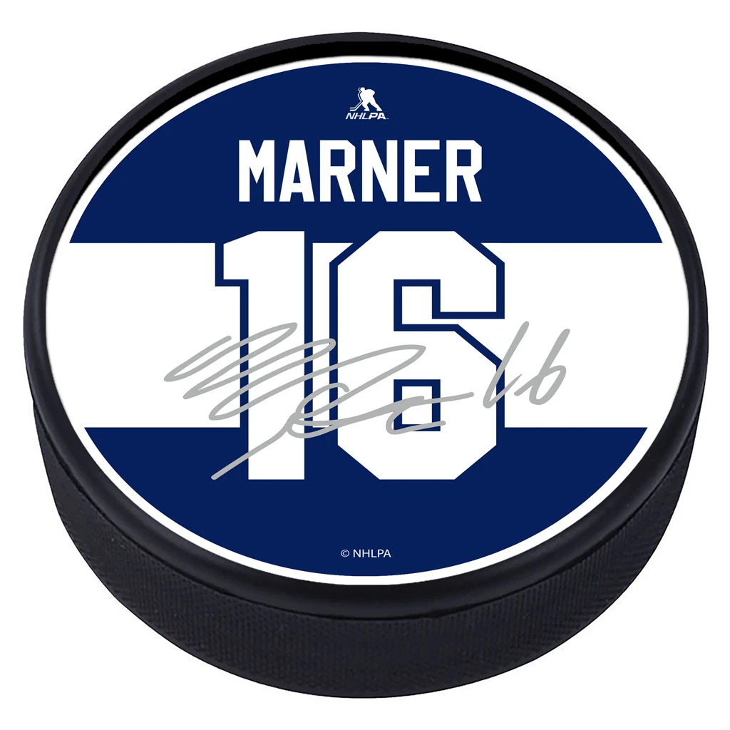 PLAYER PUCK - TORONTO MAPLE LEAFS M MARNER 16