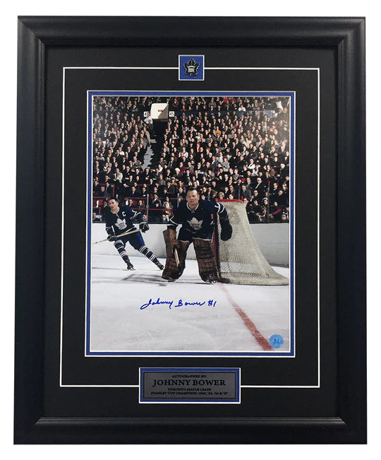 Johnny Bower Toronto Maple Leafs Gardens Signed