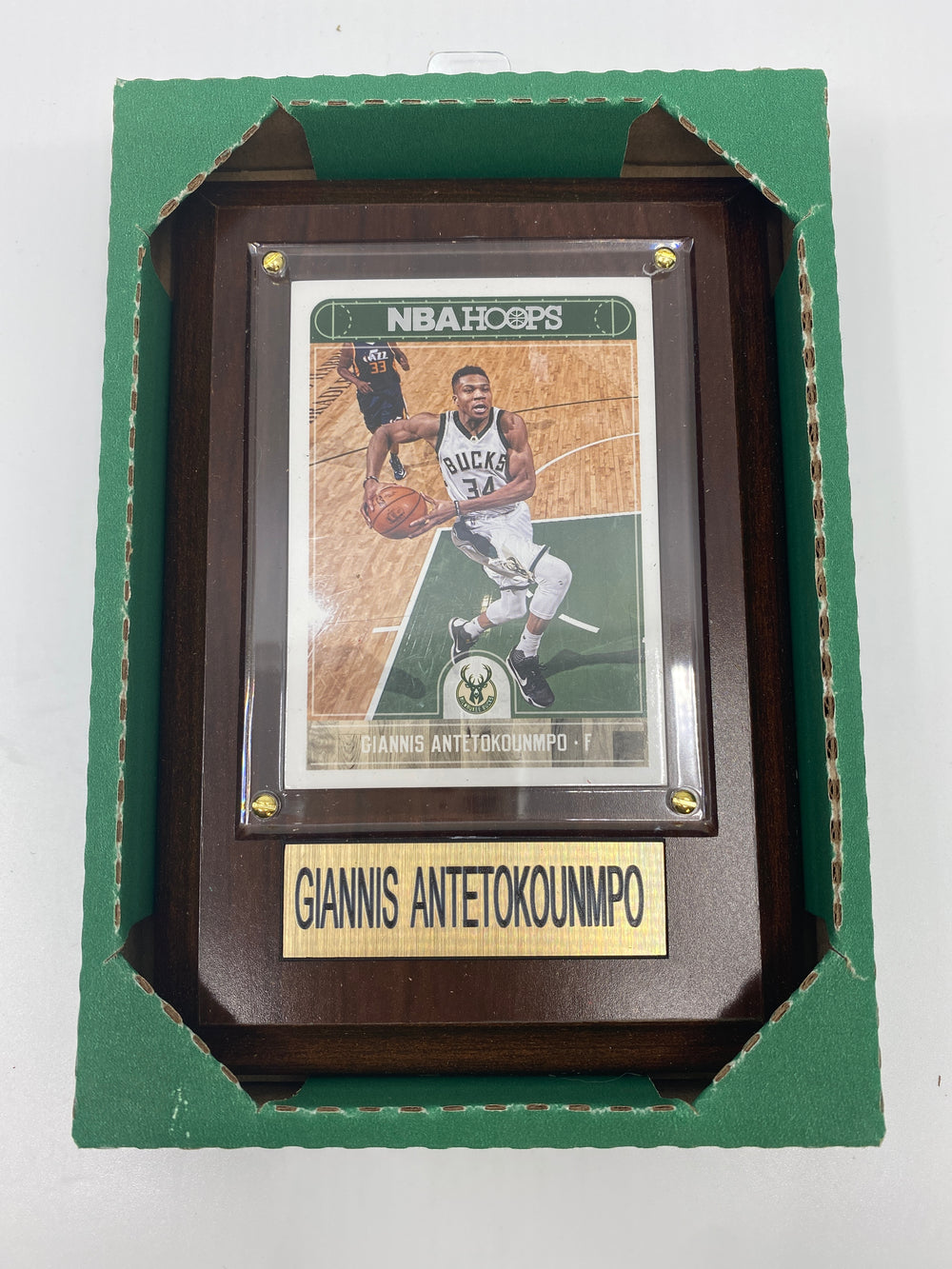 NBA Plaque with card 4x6 Bucks G Antetokounmpo