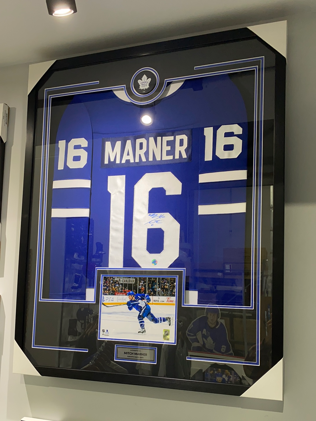 Mitch Marner Toronto Maple Leafs Autographed Blue Fanatics Hockey Jersey FRAMED