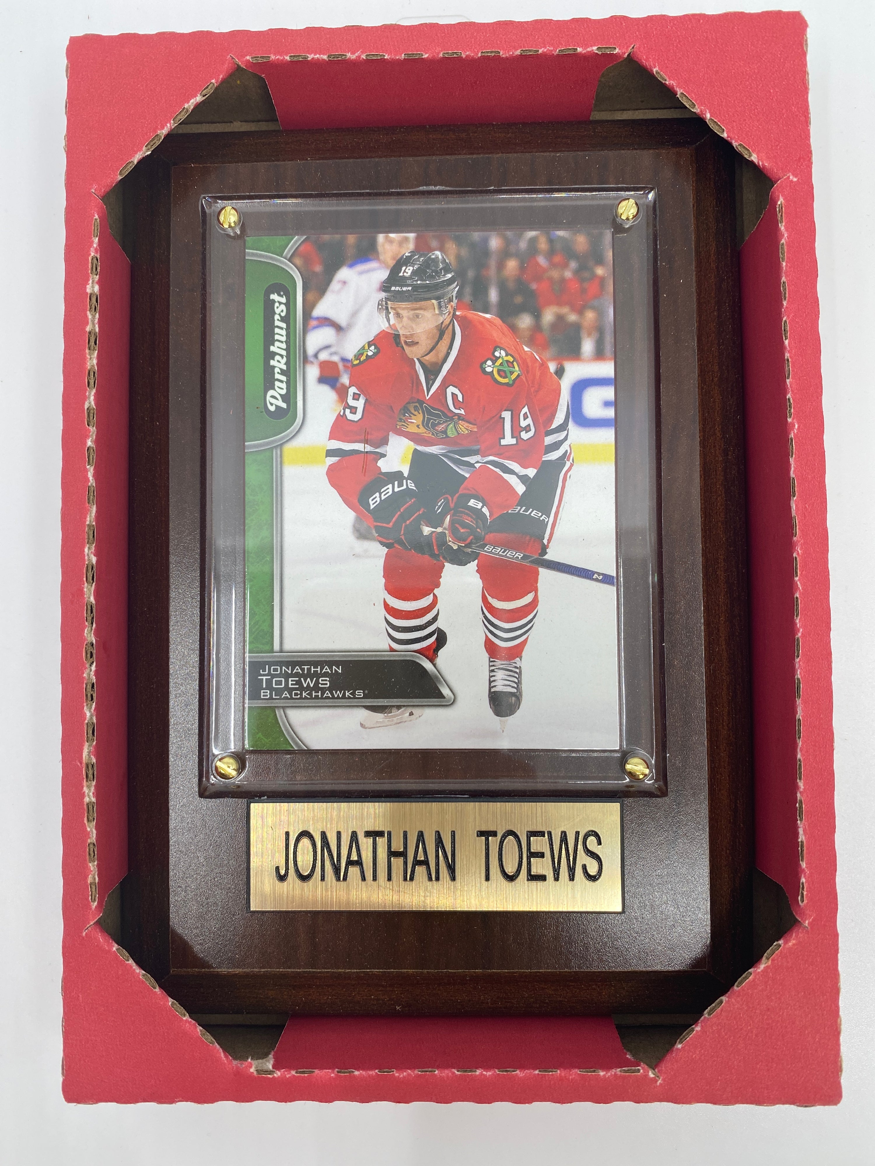NHL Plaque with card 4x6 Hawks Jonathan Toews