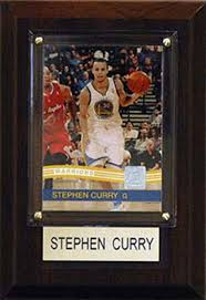 NBA Plaque with card 4x6 Warriors Stephen Curry