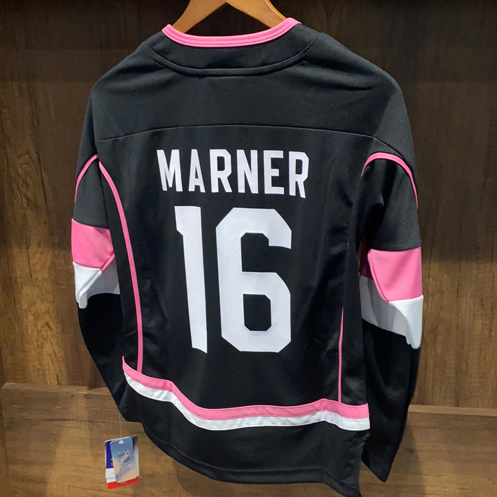 Toronto Maple Leafs Black & Pink Marner Jersey