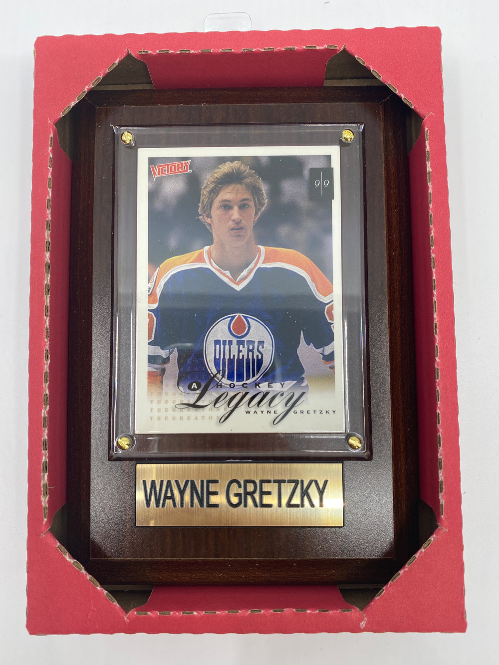 NHL Plaque with card 4x6 Oilers Wayne Gretzky