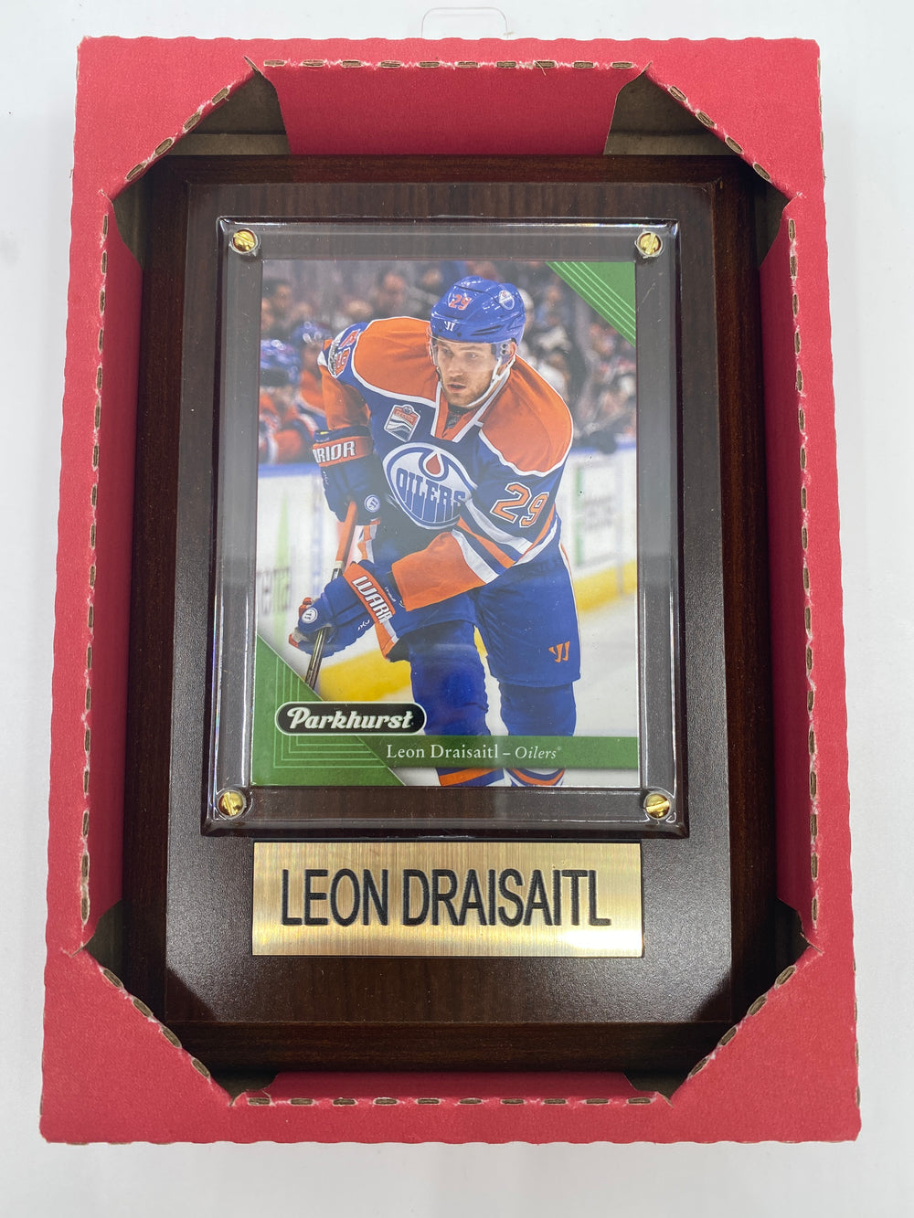NHL Plaque with card 4x6 Oillers Leon Draisaitl