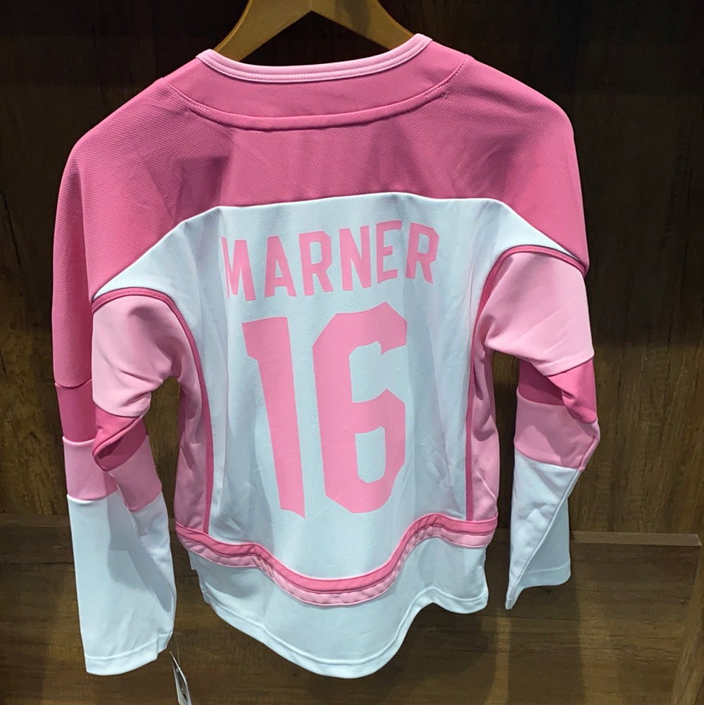 Toronto maple Leaf White/Pink Marner Jersey