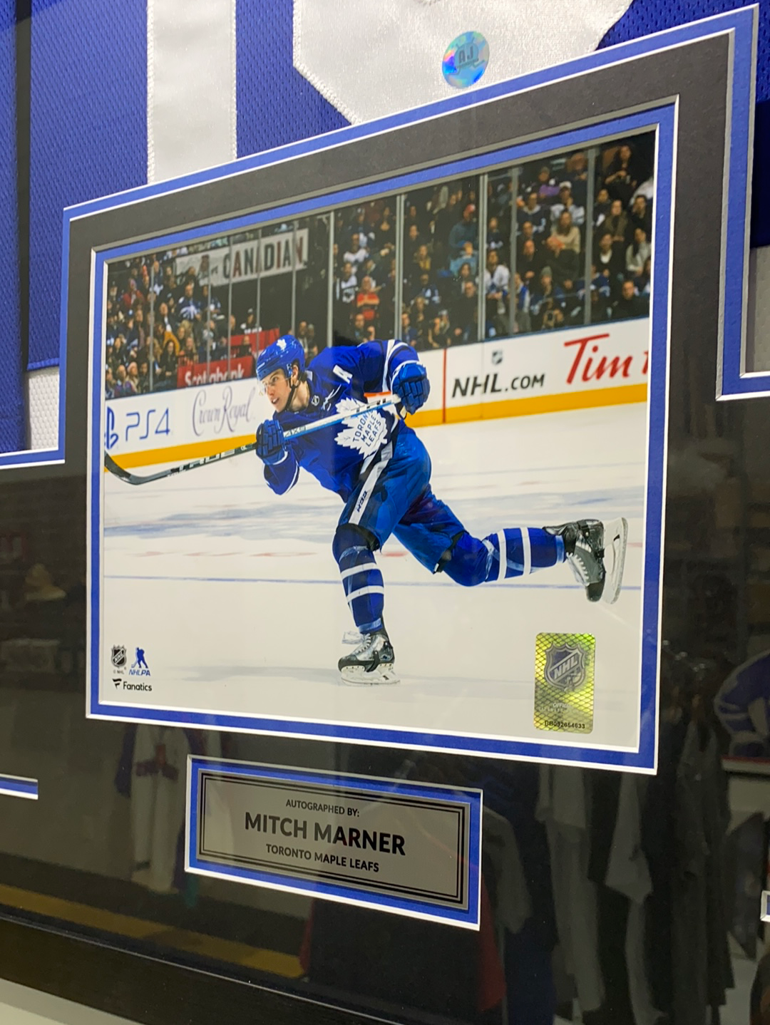 Mitch Marner Toronto Maple Leafs Autographed Blue Fanatics Hockey Jersey FRAMED