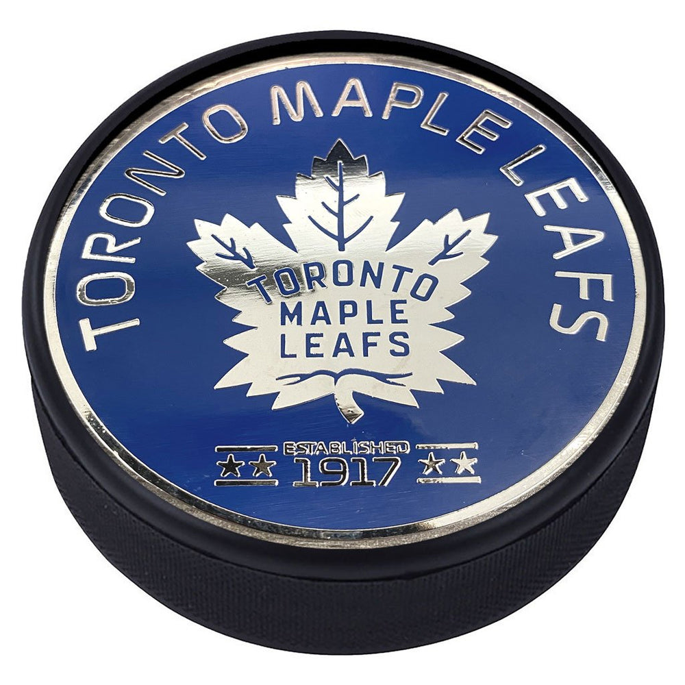 Toronto Maple Leafs Silver Plated Medallion Puck