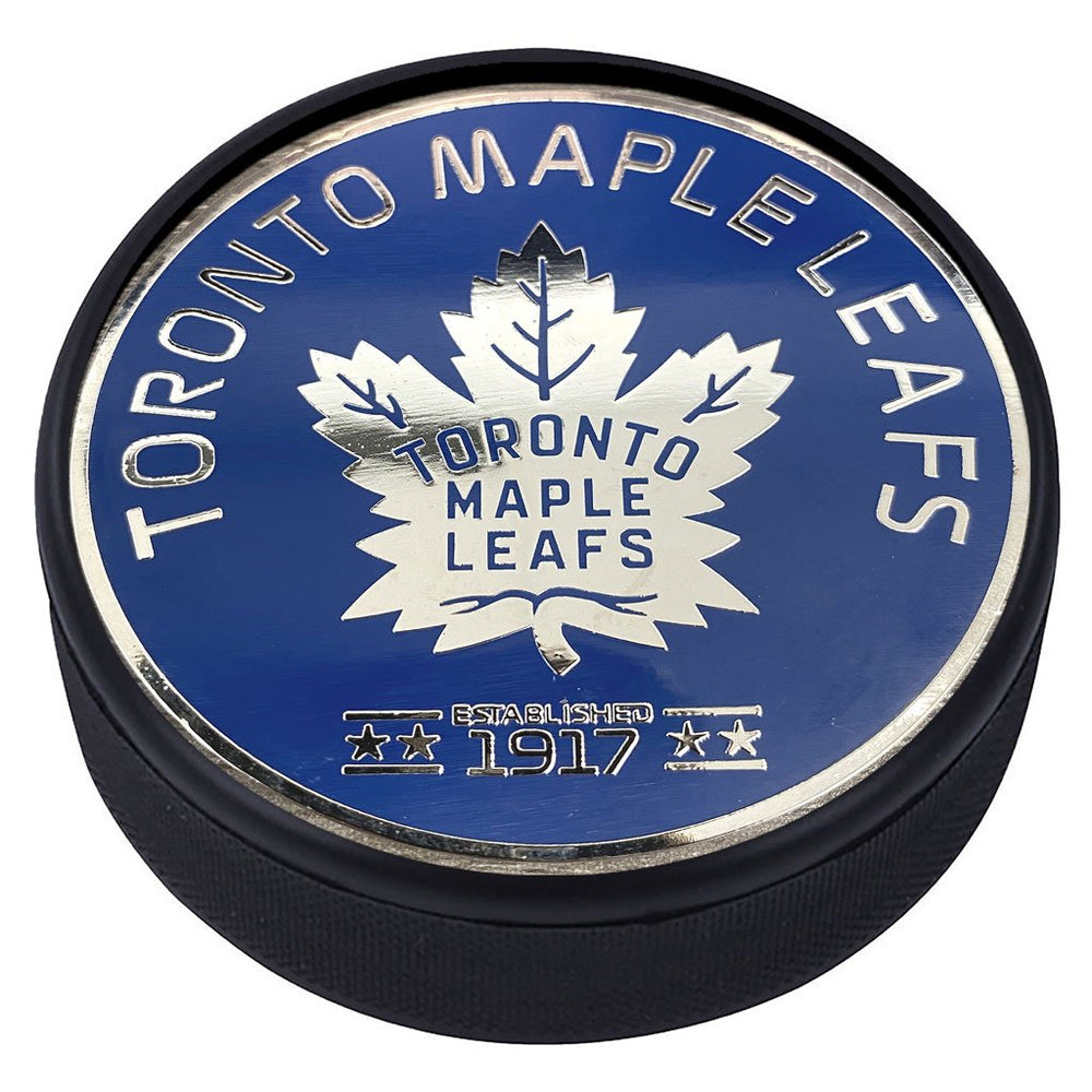 Toronto Maple Leafs Silver Plated Medallion Puck