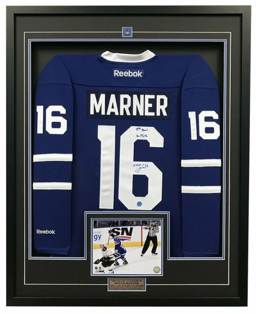 Mitch Marner Toronto Maple Leafs Signed & Dated 1st NHL Goal 35x43 Framed Jersey