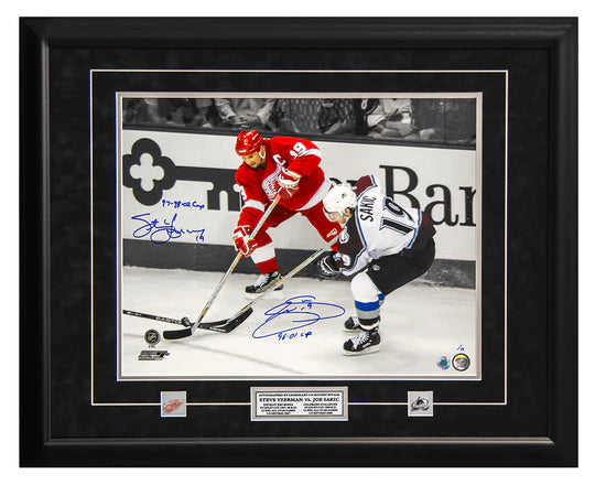 Yzerman & Sakic Dual Signed Framed