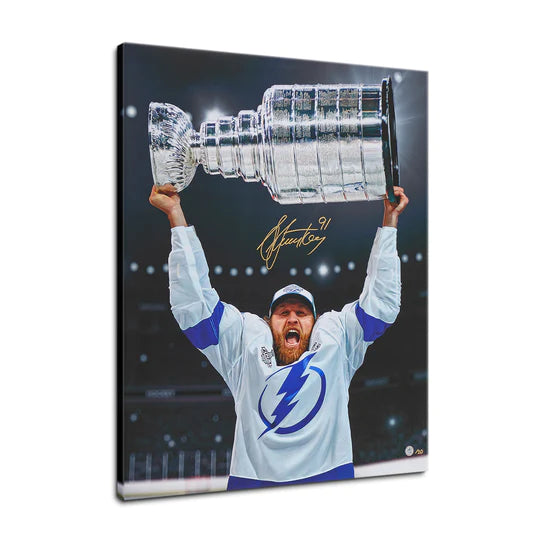 Steven Stamkos Signed Canvas Stanley Cup