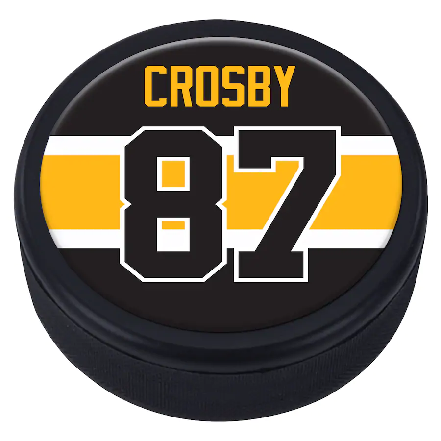 PLAYER PUCK - PITTSBURGH PENGUINS S CROSBY 87