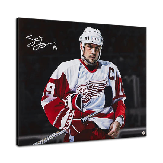 Steve Yzerman Canvas Autographed